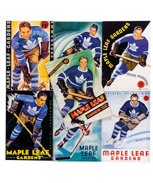 Maple Leaf Gardens / Toronto Maple Leafs 1936-39 Program Collection of 7