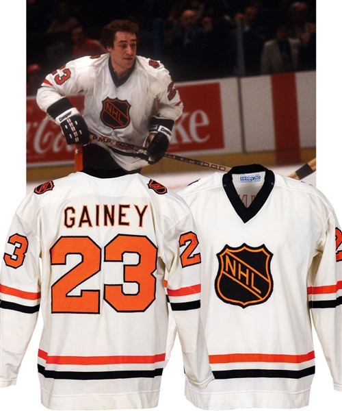 Bob Gaineys 1979 Challenge Cup NHL All-Stars Game-Worn Jersey from His Personal Collection with His Signed LOA 