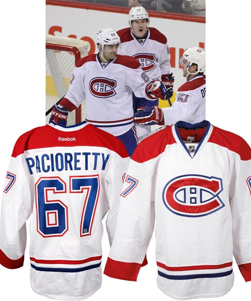 Max Paciorettys 2012-13 Montreal Canadiens Game-Worn Jersey with Team LOA - Photo-Matched!
