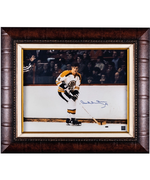 Bobby Orr Signed Boston Bruins Framed Photo with GNR COA (23” x 27”) 