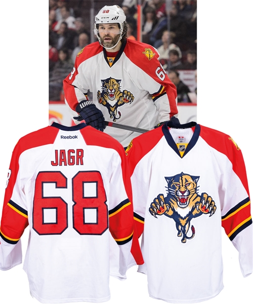 Jaromir Jagrs 2015-16 Florida Panthers Game-Worn Jersey with Team COA - Photo-Matched to Regular Season and Playoffs! 