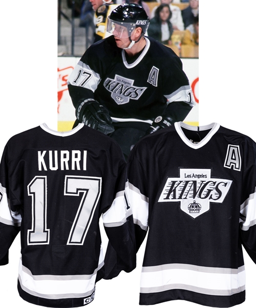 Jari Kurris 1993-94 Los Angeles Kings Game-Worn Alternate Captains Jersey