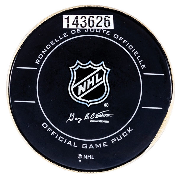 Mike Rupps 2012 NHL Winter Classic New York Rangers Goal Puck with LOA (Assisted by Prust and Mitchell) - 2nd Goal of Season / Career Goal #51
