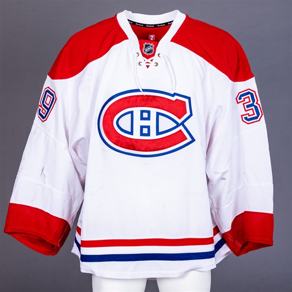Mike Condons 2015-16 Montreal Canadiens Game-Worn Rookie Season Jersey with Team LOA - Photo-Matched!