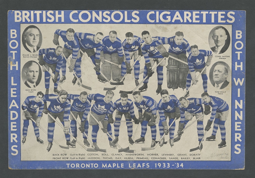 Toronto Maple Leafs 1933-34 British Consols Premium Team Picture (6" x 9")