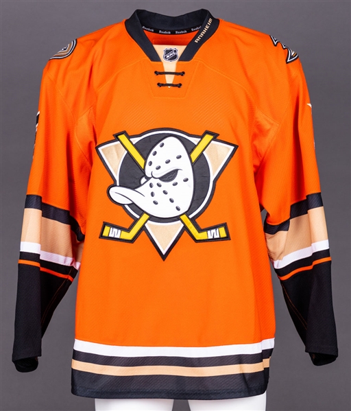 Kevin Bieksa’s 2016-17 Anaheim Ducks Game-Worn Third Jersey – Photo-Matched!