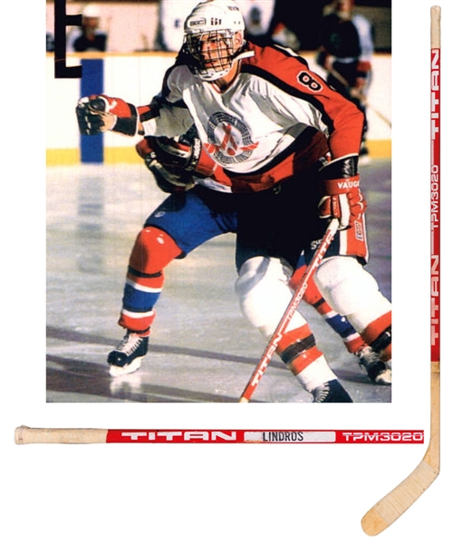 Eric Lindros’ 1989-90 NAHL Detroit Compuware Ambassadors Titan TPM 3020 Game-Used Stick