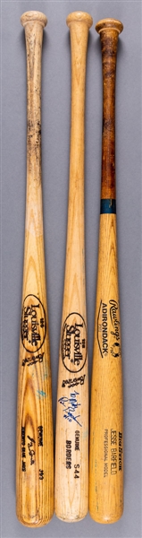 Joe Carter’s, Jesse Barfield’s and Pat Borders’ 1980s/1990s Toronto Blue Jays Game-Used Bats