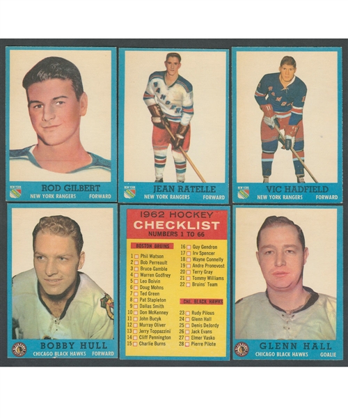 1962-63 Topps Hockey Complete 66-Card Set
