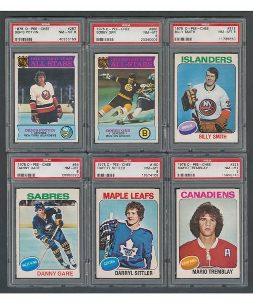 1975-76 O-Pee-Chee Hockey PSA-Graded Hockey Card Collection of 116 - Most Graded PSA 8 NM-MT and PSA MINT 9 