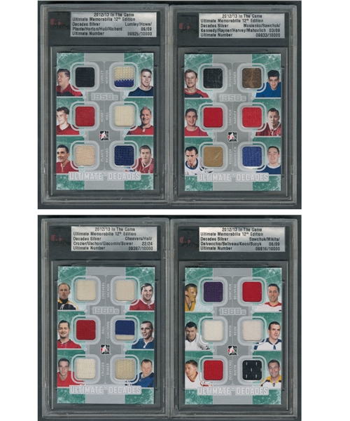 2012-13 ITG Ultimate Memorabilia 12th Edition Decades Silver 13-Card Set (#/9 to #/24) 