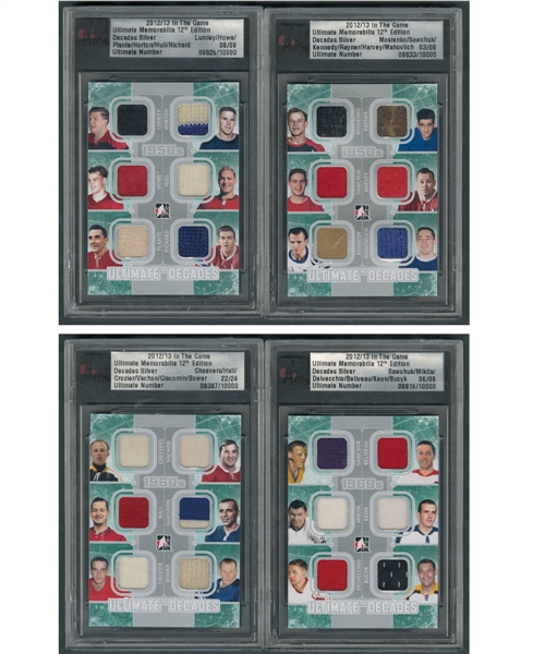 2012-13 ITG Ultimate Memorabilia 12th Edition Decades Silver 13-Card Set (#/9 to #/24) 