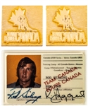 Rod Seiling’s 1972 Canada-Russia Series Team Canada Cuff Links and Official I.D. Card from His Personal Collection with His Signed LOA