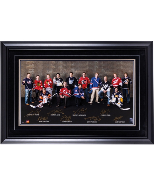 NHL Superstars Framed “All Star” Photo Multi-Signed by 8 including Crosby, Toews, Kane, Lecavalier and Others with Frameworth COA (27” x 40”) 