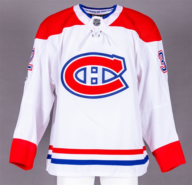 Mark Streit’s 2017-18 Montreal Canadiens Game-Worn Pre-Season Jersey with Team LOA – NHL Centennial Patch! 