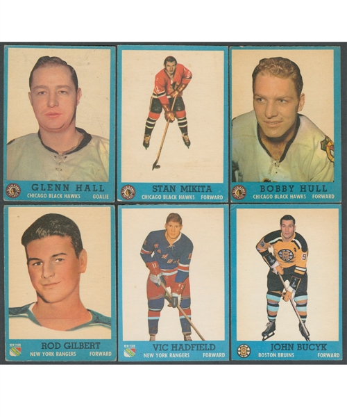 1962-63 Topps Hockey Card Near Complete Set (61/66) Plus 8 Extras