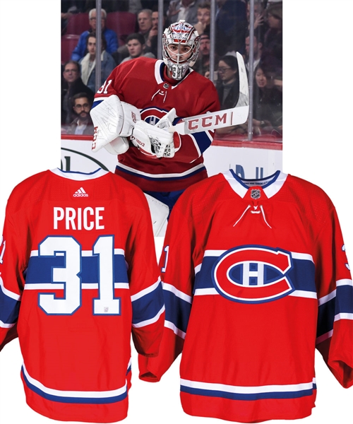 Carey Price’s 2018-19 Montreal Canadiens Practice/Game-Worn Jersey with Team LOA - Now Photo-Matched