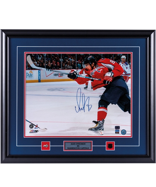 Alexander Ovechkin Washington Capitals Signed “Hometown Slap Shot” Framed Photo Display with COA (25” x 29”) 