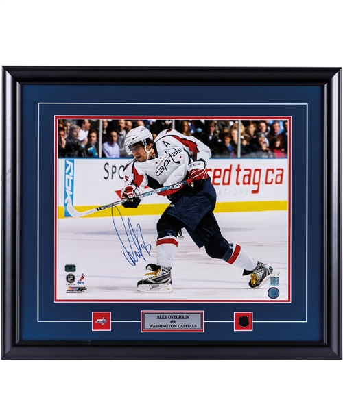 Alexander Ovechkin Washington Capitals Signed “Road Game Slap Shot” Framed Photo Display with COA (25” x 29”)