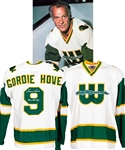 Gordie Howes 1977-78 WHA New England Whalers Signed Game-Worn Pre-Season Jersey - Photo-Matched!