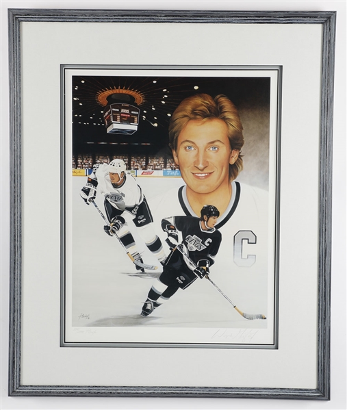 Wayne Gretzky Signed "2000 (Points)" and "A Boy and His Dream" Framed Limited-Edition Lithographs with COAs