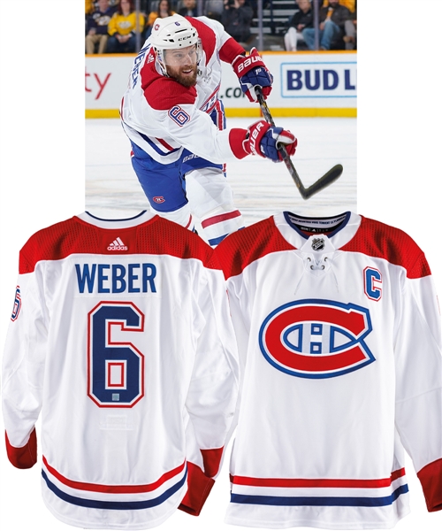 Shea Weber’s 2018-19 Montreal Canadiens Game-Worn Captain’s Jersey with Team LOA – Photo-Matched! 