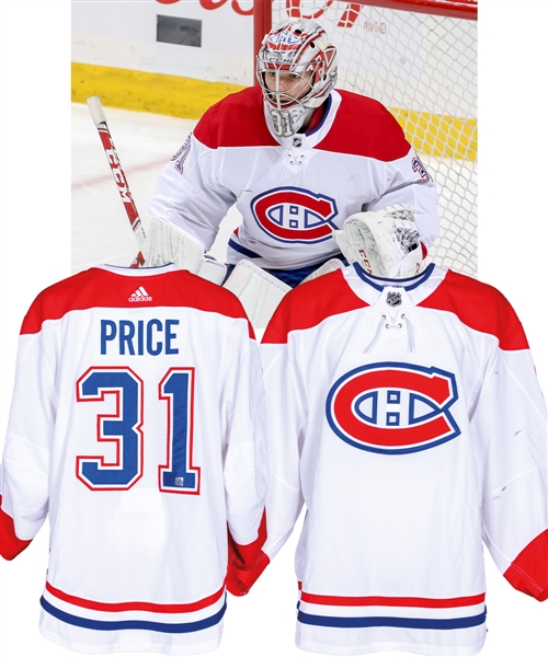 Carey Price’s 2018-19 Montreal Canadiens Game-Worn Jersey with Team LOA - Photo-Matched!