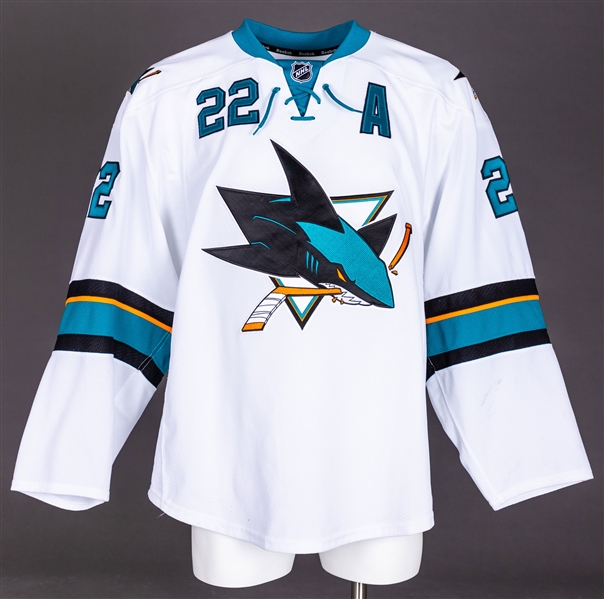 Dan Boyles 2013-14 San Jose Sharks Game-Worn Alternate Captains Jersey - Photo-Matched! 