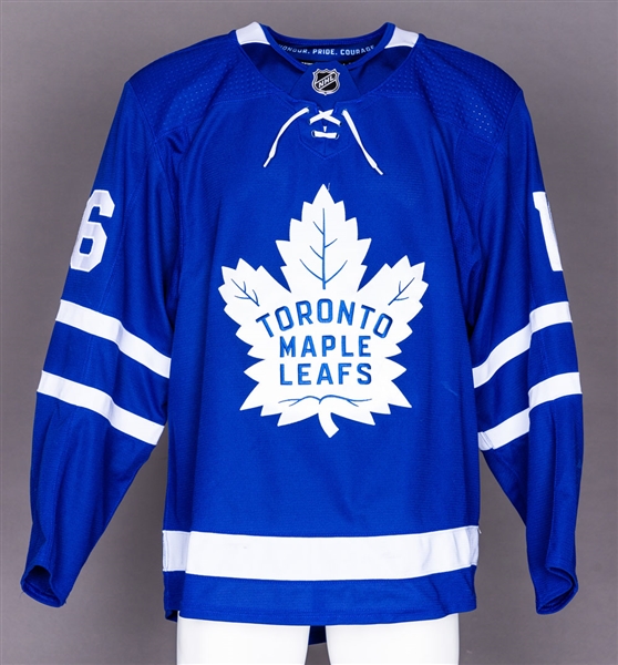 Mitch Marner’s 2018-19 Toronto Maple Leafs Game-Worn Jersey with Team COA - Photo-Matched!