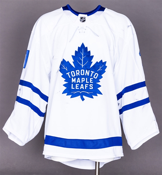 Frederik Andersen’s 2017-18 Toronto Maple Leafs Game-Worn Jersey with Team COA - Photo-Matched!