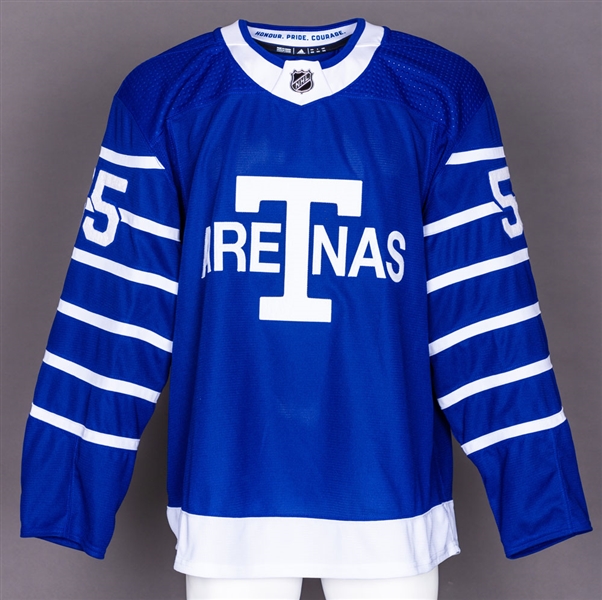 Andreas Borgman’s 2017-18 Toronto Arenas “Next Century Game” Throwback-Style Game-Worn Rookie Jersey with Team COA