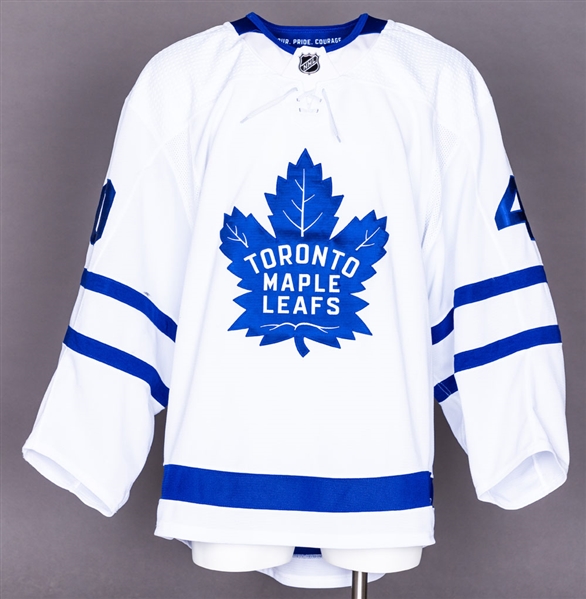 Garret Sparks 2018-19 Toronto Maple Leafs Game-Worn Jersey with Team COA - Photo-Matched!