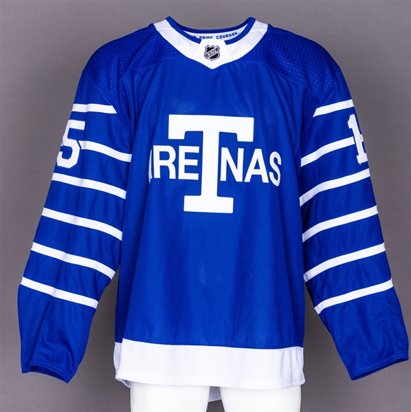 Matt Martin’s 2017-18 Toronto Arenas “Next Century Game” Throwback-Style Game-Worn Jersey with Team COA 