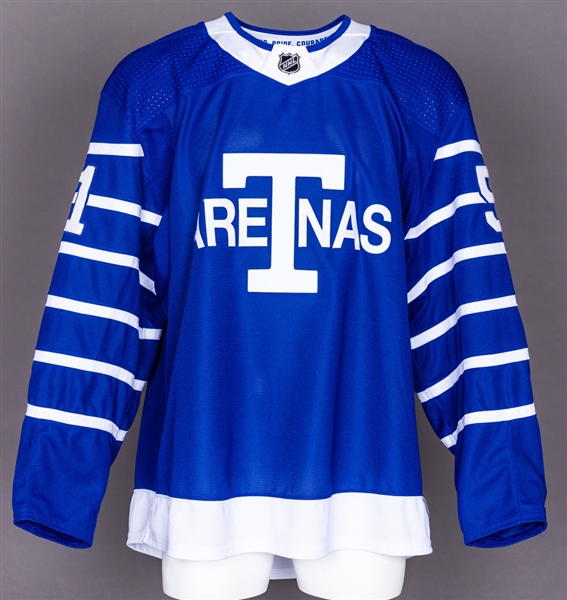 Jake Gardiner’s 2017-18 Toronto Arenas “Next Century Game” Throwback-Style Game-Worn Jersey with Team COA 