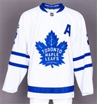 Matt Hunwick’s 2016-17 Toronto Maple Leafs Game-Worn Alternate Captain’s Jersey with Team COA – NHL Centennial Patch - Photo-Matched!