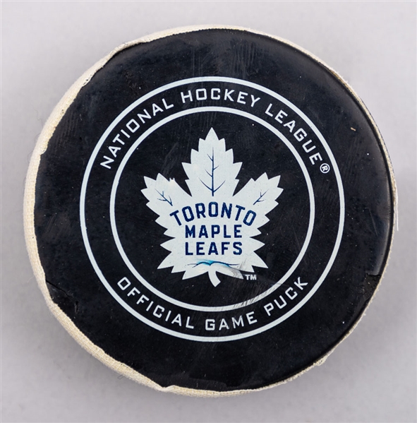 Nazem Kadri’s Toronto Maple Leafs December 20th 2018 Goal Puck – 154th Career Goal!