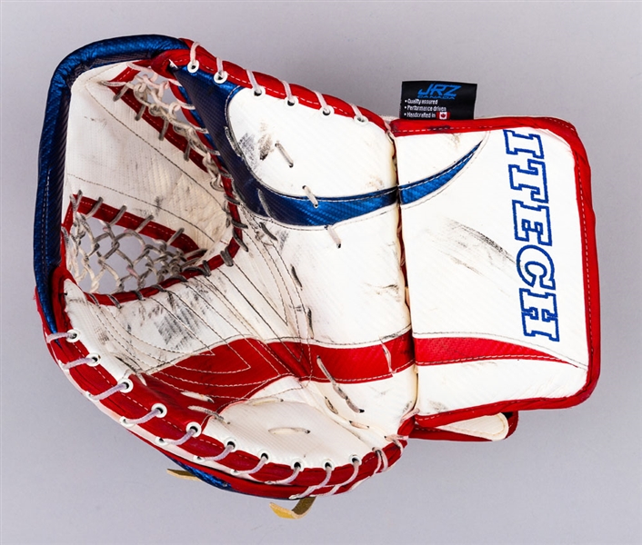 Jose Theodores Mid-2000s Montreal Canadiens Itech Game-Used Glove