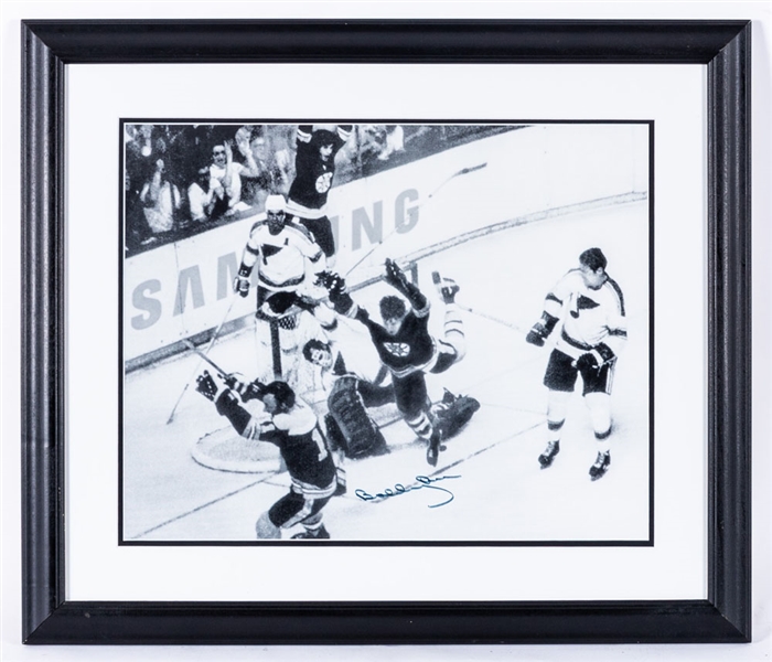 Bobby Orr Signed Boston Bruins "The Goal" Framed Photo (23" x 27")