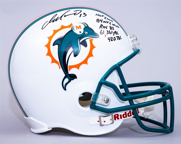 Dan Marino Signed Miami Dolphins Full-Size Riddell Helmet with Numerous Inscriptions