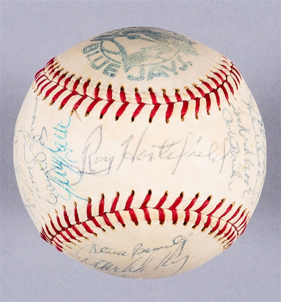 Toronto Blue Jays 1977 Inaugural Season Team-Signed Ball by 28 with JSA LOA