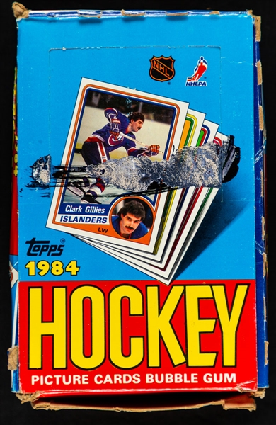 1984-85 Topps Hockey Wax Box with 29 Unopened Packs - Yzerman, Lafontaine and Andreychuk Rookie Year!