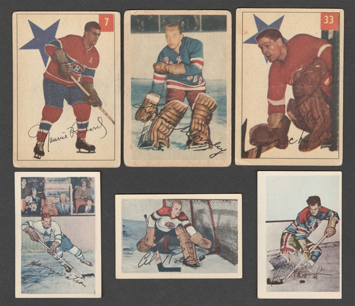 1952-53 Parkhurst Hockey Cards (21) Plus 1950s Parkhurst Cards (5) Including Maurice Richard and Terry Sawchuk