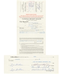 Henri Richards 1955-56/1956-57 Montreal Canadiens Official NHL Contract Signed by Deceased HOFers Richard, Northey and Campbell - His Rookie Season Contract!
