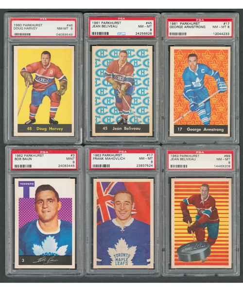1960-61 to 1963-64 Parkhurst PSA-Graded Hockey Card Collection of 26