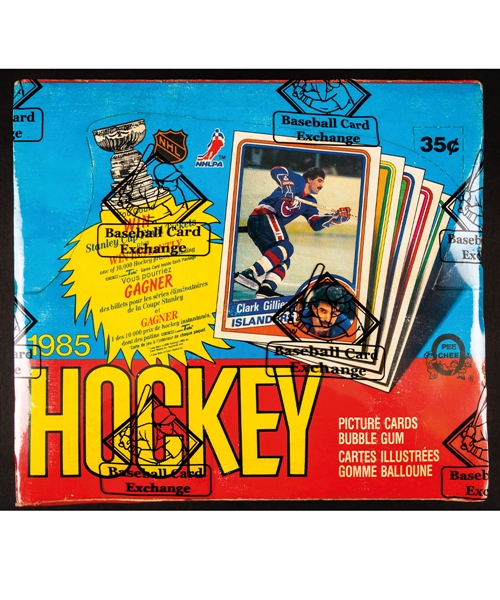 1984-85 O-Pee-Chee Hockey Wax Box (48 Unopened Packs) - BBCE Certified - Yzerman, Neely, Gilmour, Chelios and Lafontaine Rookie Card Year!