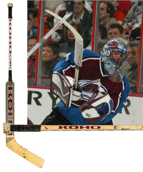 Patrick Roys Early-2000s Colorado Avalanche Koho 500 Game-Used Stick from the Personal Collection of an Important Hockey Executive with His Signed LOA