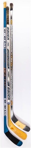 Chris Drury’s and Alex Tanguay’s Early-2000s and Dave Andreychuk’s Mid-2000s Game-Used Stick from the Personal Collection of an Important Hockey Executive with His Signed LOA