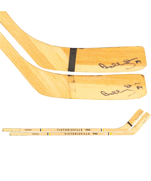 Bobby Orr Signed Victoriaville Replica Hockey Sticks (2) from the Personal Collection of an Important Hockey Executive with His Signed LOA