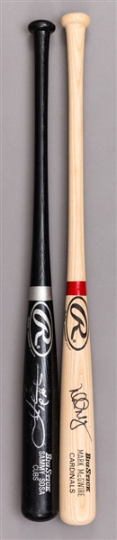 Mark McGwire St. Louis Cardinals Signed Game Bat and Sammy Sosa Signed Model Bat - JSA Certified