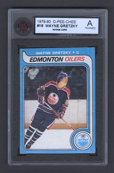 1979-80 O-Pee-Chee Hockey Card #18 HOFer Wayne Gretzky Rookie - Graded KSA Authentic